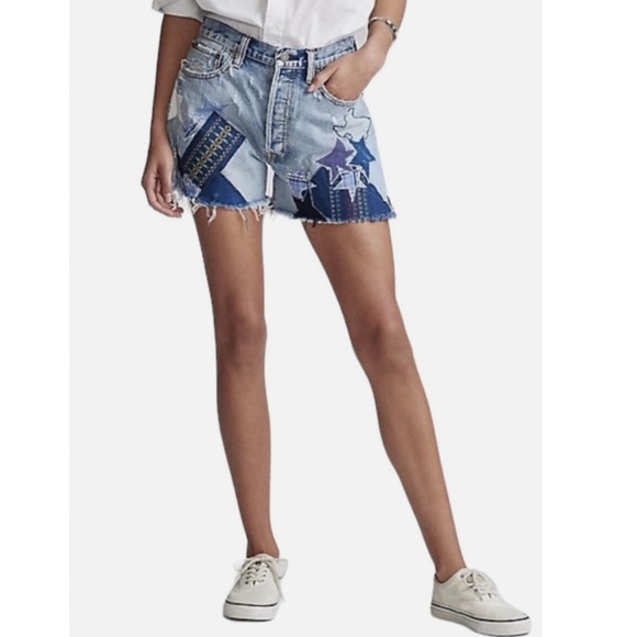 Ralph Lauren Sprighton Boyfriend Patchwork Shorts - Picture 3 of 9